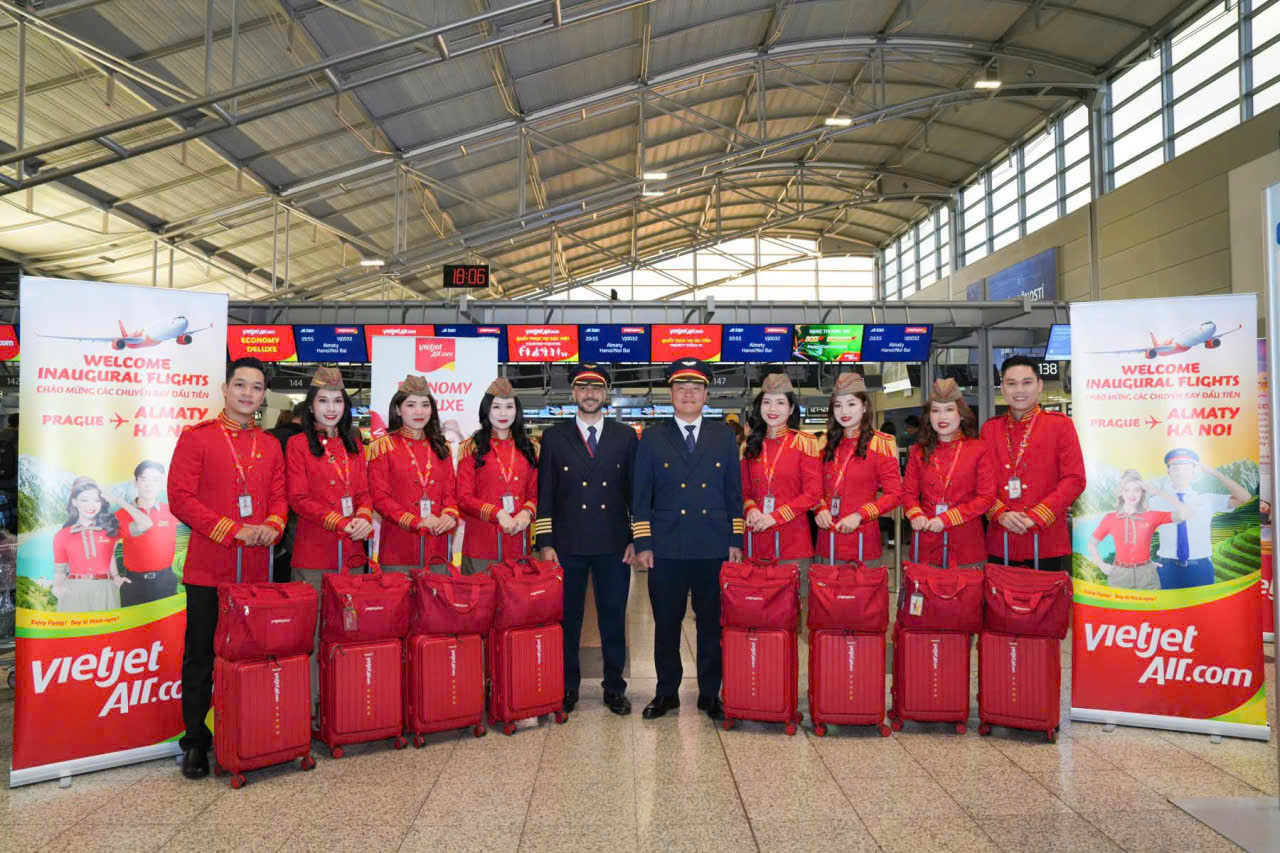 VIETJET LAUNCHES NEW DIRECT ROUTE: HANOI – ALMATY – PRAGUE