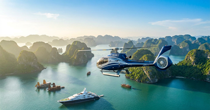 2 DAYS 1 NIGHT HALONG BAY ROYAL VIP: TOYOTA ALPHARD, SCENIC HELICOPTER & LAMOUR LUXURY CRUISE